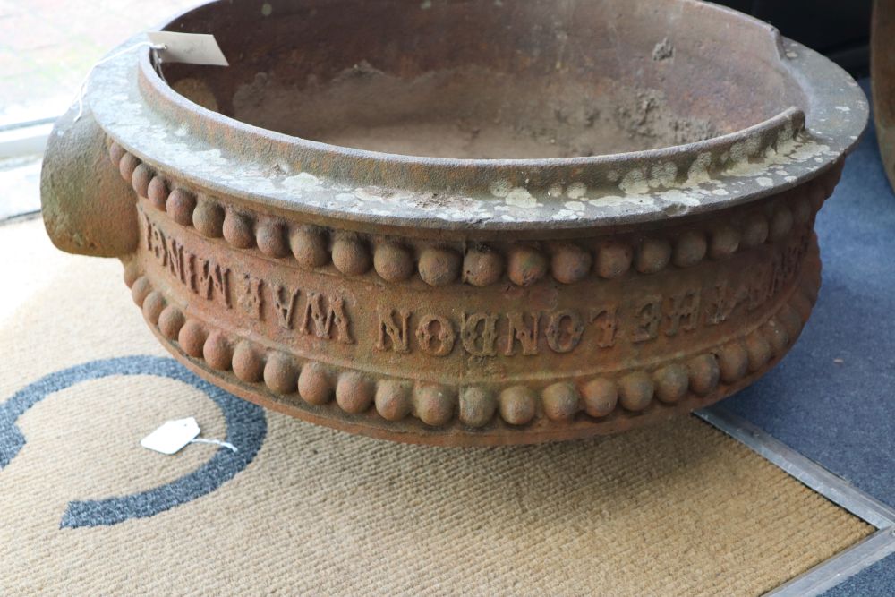 Two Gurney Patent London Warming and Ventilating Company Boiler covers, diameter 69cm